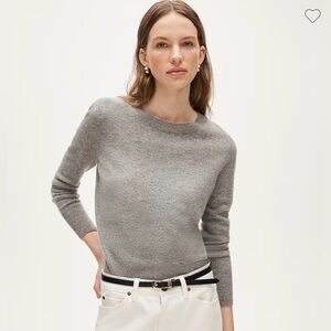 J. Crew Cashmere Classic Fit Sweater Heather Ash Preppy Academia - Small - EUC
